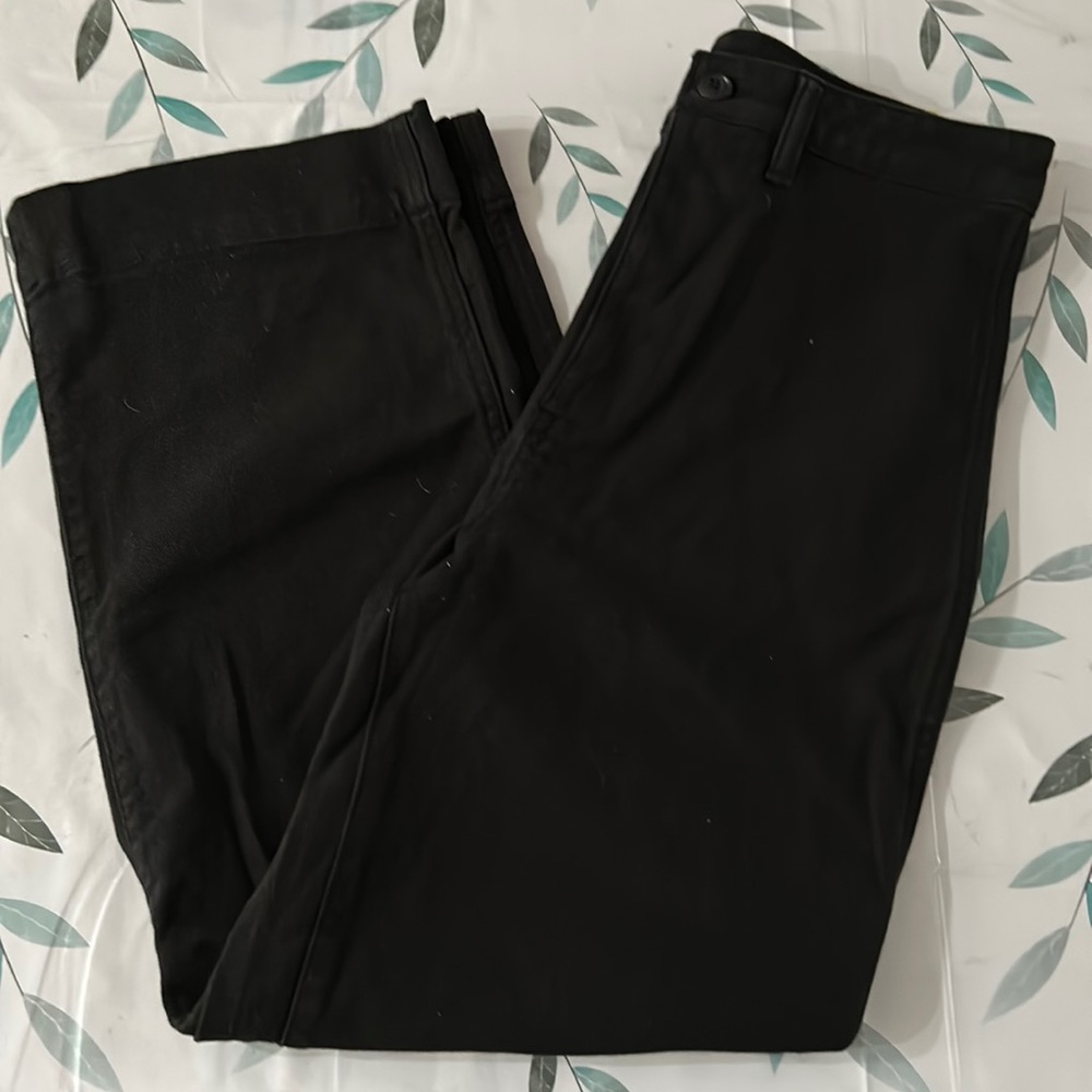 Stretch Cotton Twill Wide-Leg Crop Pant - Picture 7 of 13